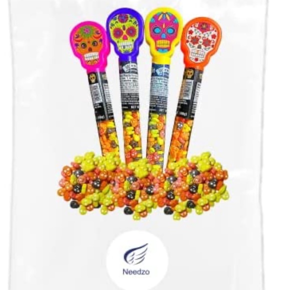 Sugar Skull Plastic Candy Tubes with Hard Candies Inside,Party Favors,NWT - Picture 10 of 10